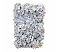 Vseutiac Panneau Mural Décoratif Mur de Fleurs Artificielles Rose Panneau Floral Plaque Végétale Tissu en Soie Effet Profond pour Décor Photographique Adapté, Bleu Clair