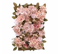 Vseutiac Panneau Mural Décoratif Mur de Fleurs Artificielles Rose Panneau Floral Plaque Végétale Tissu en Soie Effet Profond pour Décor Photographique Adapté, Rose Pâle