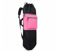 Vseutiac Skateboard Sac pour Planche Sac à Dos pour Portage Confortable avec Fermeture Cordon et Poche Accessoires Tissu Oxford Contre Humidité Adapté à Scène, Noir+Rose+Rouge, 84x32cm