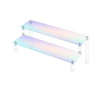 Vseutiac Vitrine en Acrylique Transparent, Vitrine Rectangulaire pour Bijoux et Figurines, Idéale pour Exposer des Desserts et Autres Bijoux, Couche Double