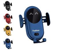 VSFJZJKJ Chargeur De Voiture sans Fil Fashion, Support De Chargeur sans Fil, Support De TéLéPhone De Voiture De Serrage Automatique, 360 ° Rotatif, Induction Automatique