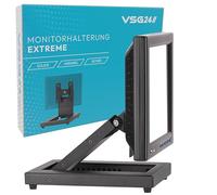 VSG24 92003 - Support pour Moniteur de Point de Vente, PC ou écran Tactile, Bras de Montage de Moniteur, Robuste, Pliable et réglable, VESA, métal, pour écrans de 10 à 12 Pouces - Noir