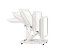 VSG24 92006 - Support pour écran Tactile, POS ou PC, Bras de Support pour écran, Stable, Pliable et réglable, VESA, métal, pour écrans de 10 à 22 Pouces - Blanc