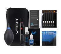 VSGO Kit de nettoyage tout-en-un pour appareils photo à capteur plein format (24 mm) compatible avec Canon, Nikon, Sony, Pentax et DSLR, comprend des écouvillons CMOS, un stylo objectif, un souffleur