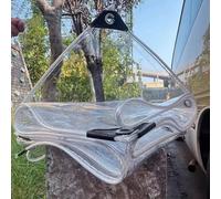 VSHENG Bâche Transparente en PVC Bache en Vinyle 0,55mm D'épaisseur Indéchirable Rideau pour Jardin Extérieur Balcon Rideaux en Plastique(2.4x3m)