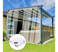 VSHENG Bâche Transparente en PVC Extérieur Rideau en Vinyle 0,35mm D'épaisseur Imperméable Anti-âge Bache pour Jardin Mobilier Pergola Véranda(0.8x2m)