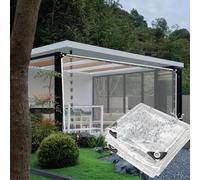 VSHENG Bâche Transparente Imperméable PVC Bache De Protection avec Œillets 0,35mm Résistante Aux Déchirures Extérieur Vinyle Rideau pour Camping, Véranda, Patio Et Pavillon Rideaux(1.5x2.5m)