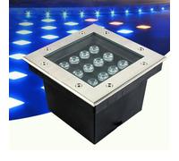 VSHENG Carré Lumière Souterraine Extérieur Spot Encastré Étanchéité IP66 AC85-265V Lumière De Paysage pour Jardin Allée Marche Terrasse Spots(Red,36W)