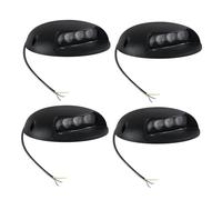 VSHENG Extérieur LED Lampe Encastrée Dans Le Sol Lumière Souterraine IP65 Étanche Monté En Surface Lumières Enterrées 1 Côté Brille pour L'escalier, Jardin, Chemin Éclairage Paysager, 4 Paquets(Color: