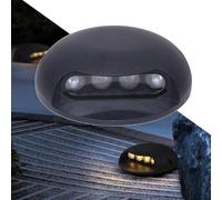 VSHENG Extérieur Spot - LED Enterré Lumière Étanchéité IP65 Basse Tension DC12/24V 1 Transmission Lumineuse Latérale Lumière De Paysage pour Jardin Pelouse Terrasse Trottoir(Red,3W-DC12V)
