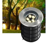 VSHENG LED Spot Encastré Au Sol Lumière Souterraine Étanchéité IP66 Basse Tension AC12/24V Angle Réglable Lumière De Paysage pour Allée Terrasse Patio Cour Jardin Extérieur Spots(Green,15W-AC24V)