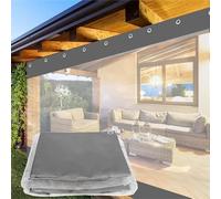VSHENG Rideau Impermeable Exterieur Bâches Extérieures en Vinyle Résistantes PVC Panneaux Latéraux Étanches pour Balcon Porche Enclos Séparation De Patio ou Serre Bache(16'wx6.6'h(5 x2 m))