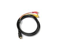Vshop 1,5 m/1. 5 m hdmi vers 3rca extension câble de signal adaptateur