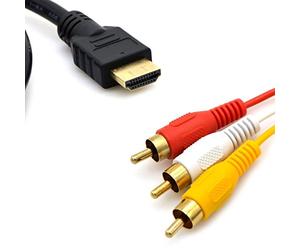 VSHOP® 1.5M HDMI Mâle vers 3 RCA AV Câble Adaptateur Transmetteur de Signal
