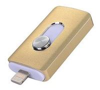 VSHOP® 64 Go disque flash USB iPhone - USB, MICROUSB et connecteur lightning (3 en 1) pour iPhone iPad iOS Android et Pc-silver 64 go doré G