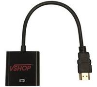 VSHOP ® adaptateur convertisseur vidéo - HDMI vers VGA - noir Noir