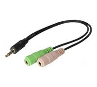 VSHOP® Adaptateur jack 3,5mm CTIA vers micro & casque stereo PC99