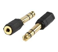 VSHOP® Adaptateur male stéréo 6.35mm vers jack femelle 3.5mm stéréo doré G