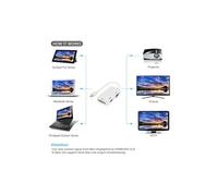 VSHOP Adaptateur Mini DisplayPort vers HDMI / VGA / DVI convertisseur vidéo 3 en 1 PC + MAC HDTV / 1080p (Full HD)