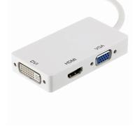 VSHOP Adaptateur Thunderbolt-Mini DisplayPort Vers DVI VGA HDMI - Adapteur Câble 3 en 1 pour Mac Book, iMac, Mac Book Air, Mac