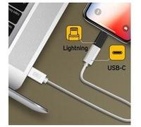 Vshop® adaptateur usb c(femelle) vers lightning (mâle) noir G