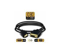 Vshop® cable de hdmi a vga - adaptateur convertisseur hdmi a vga hd 1080p noir, 2m, couleur noir