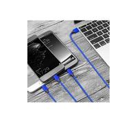VSHOP Câble micro USB [câble de données 3 en 1, 1,2 m] Câble de données rapide USB pour téléphones et tablettes Android / Samsung, HTC, Sony, Huawei