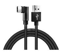 Vshop® câble tressé de qualité prémium usb a vers usb type c coudé - (1m/noir/nylon) Noir