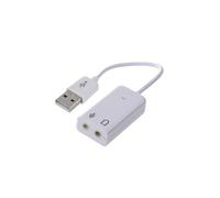 VSHOP Carte Son Externe USB vers 3,5mm Jack Adaptateur Audio USB pour PS4, Mac, Mac Mini, PC Fixe, PC Portable, Rasperry Pi etc.