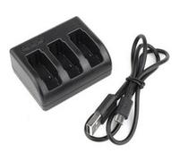 VSHOP® Chargeur Triple pour GoPro Hero 5, Hero 6, Hero5, Hero6 (Cable Micro-USB inclus)