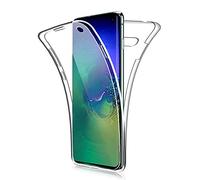 VSHOP® Coque Intégrale pour Samsung S10 Transparente Silicone Antichoc - 360 Degres Protection Avant et Arriére Etui Housse Case (Galaxy s10)