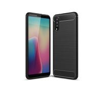 VSHOP Coque pour Huawei P20 Pro, Etui Housse de Protection en Premium TPU Silicone avec Fibre de Carbone Brossé Motif pour Huawei P20 Pro 6.1