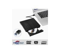 VSHOP DVD Lecteur DVD Externe CD USB 3.0 Enregistreur Portable Graveur DVD CD Combo Ultra Slim DVD ROM CD Player,Antichoc et Antibruit,Transmission