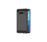 VSHOP Galaxy S10 Coque, Carbon Fiber Shock Absorption Slim Case for Samsung Galaxy S10 (Black)
