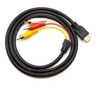 VSHOP® HDMI vers RCA câble 1.5 m HDMI mâle vers 3RCA vidéo audio AV Component câble adaptateur convertisseur pour HDTV DVD de PC et