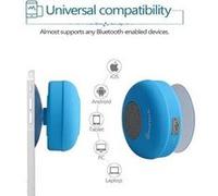 Vshop® résistant à l'eau bluetooth 3. 0 douche haut-parleur, mains libresavec micro intégré, 6h de temps de jeu, ventouse (bleu) Bleu G