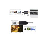 VSHOP USB C / USB Type C (M) vers mini displayport / mini DP (M) 2M cable adaptateur