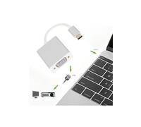 VSHOP USB C vers VGA, Adaptateur USB C vers VGA Support Résolution 1080P, Blanc