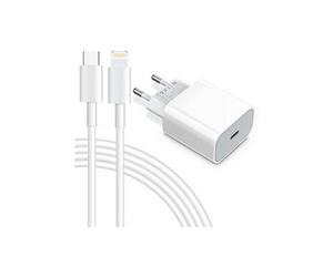 Vshop20w chargeur rapide usb c + cable usb c vers lightning 1 m, prise secteur usb c mural alimentation adaptateur 3. 0 power delivery compatible