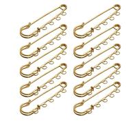 vsilay Lot de 10 épingles à nourrice à 5 trous très résistantes pour la fabrication de bijoux