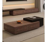 VSLreoiFX Table Basse carrée avec Rangement, Meuble de Salon Moderne | Table basse de luxe moderne et minimaliste, table centrale de salon pour penthouses ou demeures de prestige(A)
