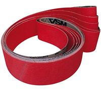 VSM 734376 Bande Abrasif Céramique Grains 80 pour Métal, Rouge, 75 x 2000 mm