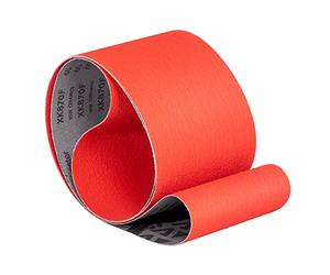 VSM Bande abrasive XK870F - 150 x 2000 mm - Grain P80 - 5 pièces - Grain céramique agressif pour métal et acier inoxydable - Support en tissu très flexible pour contours - Bandes abrasives