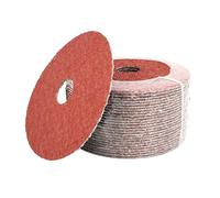 VSM Lot de 25 disques abrasifs en fibre de résine Ceramic Plus de 12,7 cm grain 24 (gros) avec dos en fibre résistant à la déchirure, durables, compatibles avec les machines