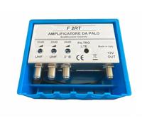 Vsnetwork Amplificateur d'antenne TV avec filtre Lte/5G, gain maximum 20 dB réglable, amplificateur d'antenne TV 2 entrées Uhf+1 Vhf, bandes séparées