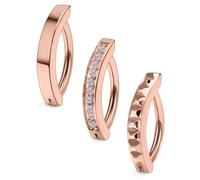 Vsnnsns Piercing de nombril 14 g en acier inoxydable chirurgical 316L avec diamant CZ - Bijou de nombril pour homme et femme - Argenté, noir, arc-en-ciel, or rose, cristal, métal, acier inoxydable