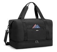 VSNOON Sac Cabine Avion 40x30x20, 25L Pliable Sac De Voyage avec Compartiment Chaussures, Résistant à l'eau Bagage Cabine 40x30x20 pour Femme et Homme, Bagages Cabine pour Week-End, Les Sports, Noir