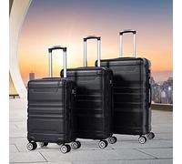 VSOGA Lot de 3 valises rigides avec serrure TSA et roue universelle - Extensible - Poignée latérale