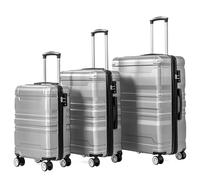 VSOGA Lot de 3 valises rigides avec serrure TSA et roue universelle - Extensible - Poignée latérale