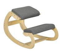 VSOGA Tabouret ergonomique à bascule - Chaise de bureau pour bureau à domicile - Pour améliorer la posture - Gris